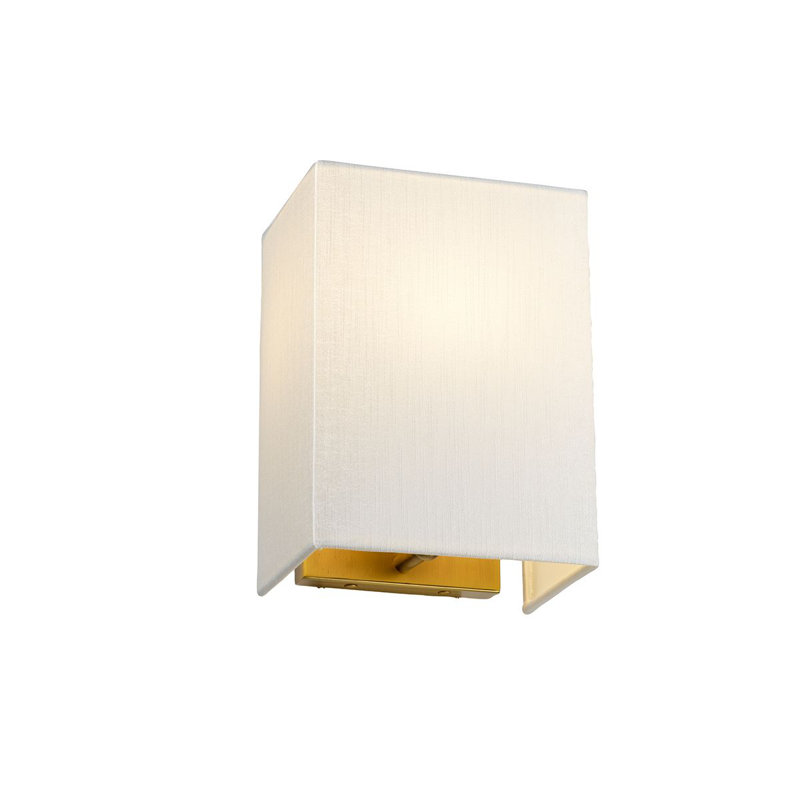 Zanders Chrome Flush Mounted Sconce, 23cm H x 38cm W x 12.8cm D, Aged Brass