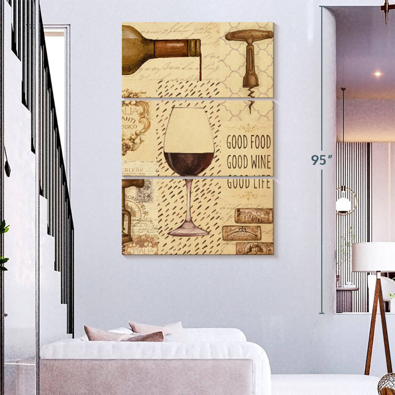 Yarlin Wine Glass Collage, 74" H x 48" W