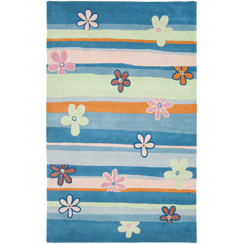 Claro Hand Tufted Indian Wool Rug, Rectangle 5' x 8'