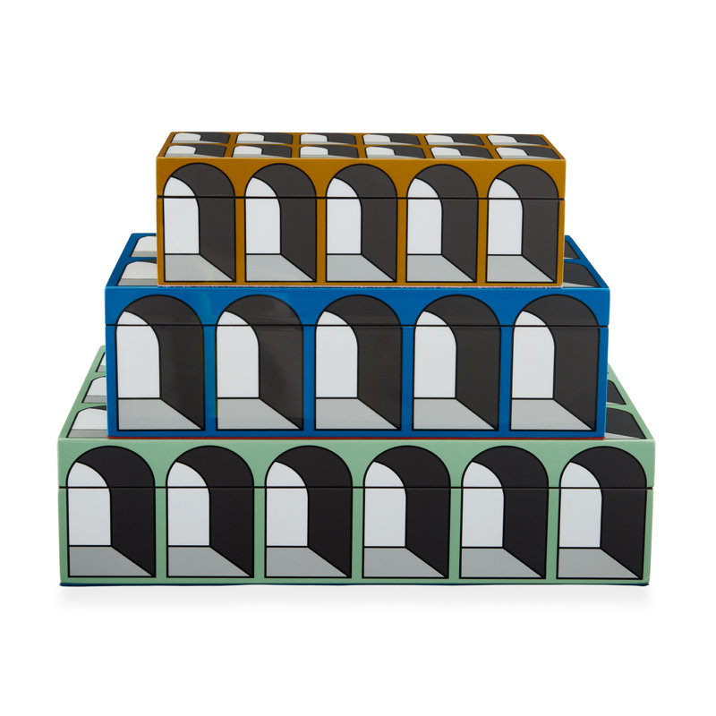 Small High Gloss Wood Stackable Storage Box