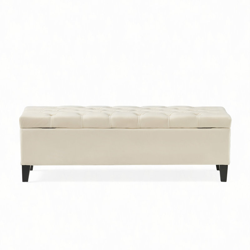 Button - Tufted and Diamond - Stitched Storage Ottoman