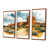Toile avec cadre flottant brun