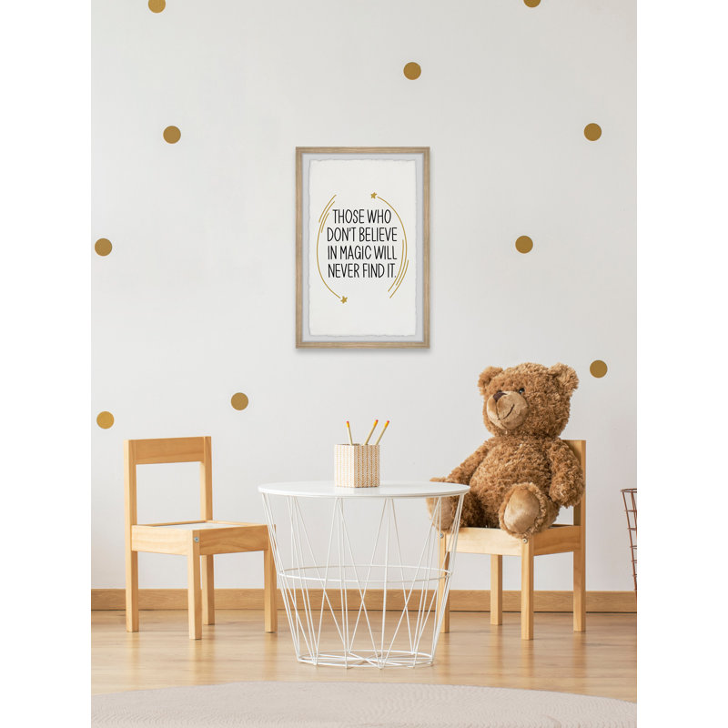 «Believe In Magic», reproduction encadrée, H 45 po x l 30 po x P 1,5 po