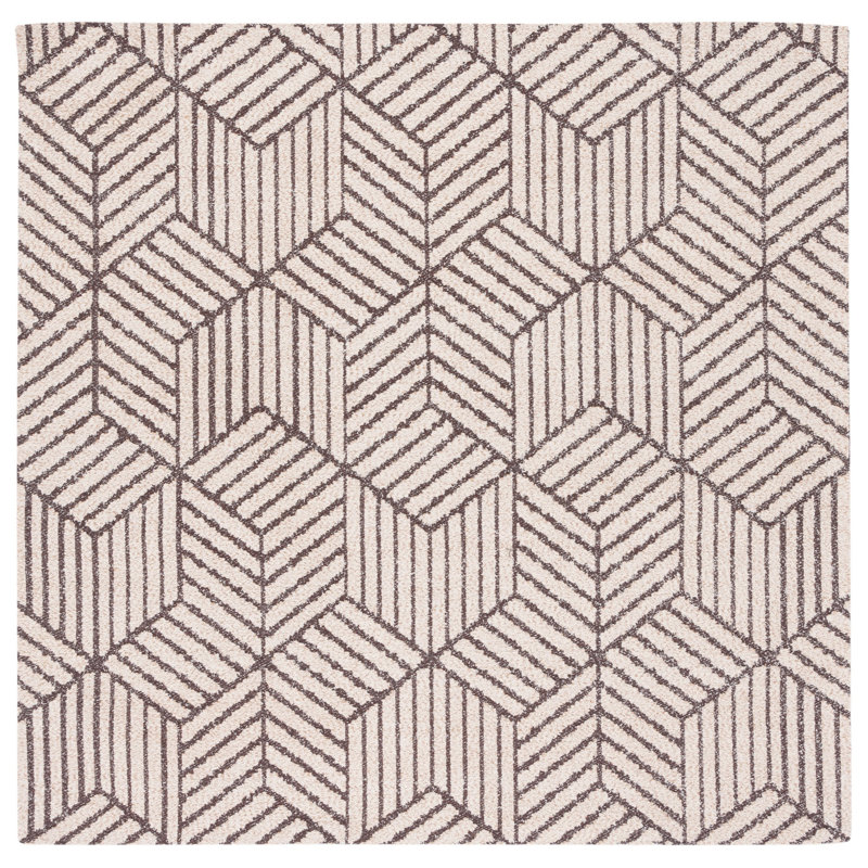 Kalea Hand Woven Performance Geometric Rug, Square 6'