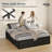 Twin Size /Full Size /Queen Size Bed Frame With 12 Storage Drawers, Metal Platform Bed With Steel Slat Support, Footboard,No Box Spring Needed, Storage Space Under Frame,Easy Assembly, Black-1621451072