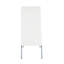 Ensemble de 2 chaises d'appoint en cuir synthétique blanc et chrome Pervis