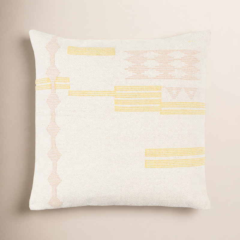 Mariposa Geometric Cotton Throw Pillow, 22" x 22", Pillow Cover Only - No Insert