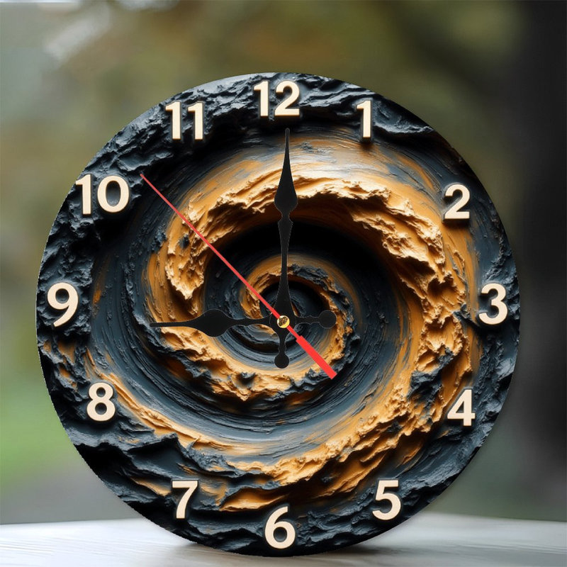 Horloge murale artistique en spirale