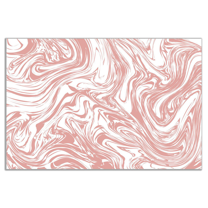 Pink Pastel Marble - Wrapped Canvas Print, 31cm H x 46cm W