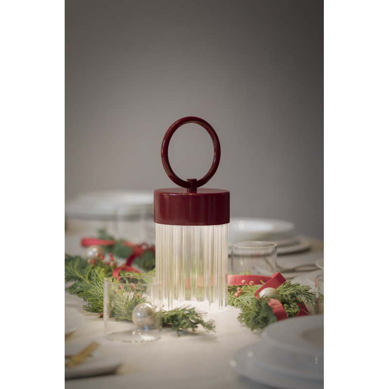 Claretta Battery Lamp, Dark Red