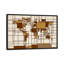 Carte du monde abstraite, style Mondrian, impression sur toile-10857656-73931763-73931764