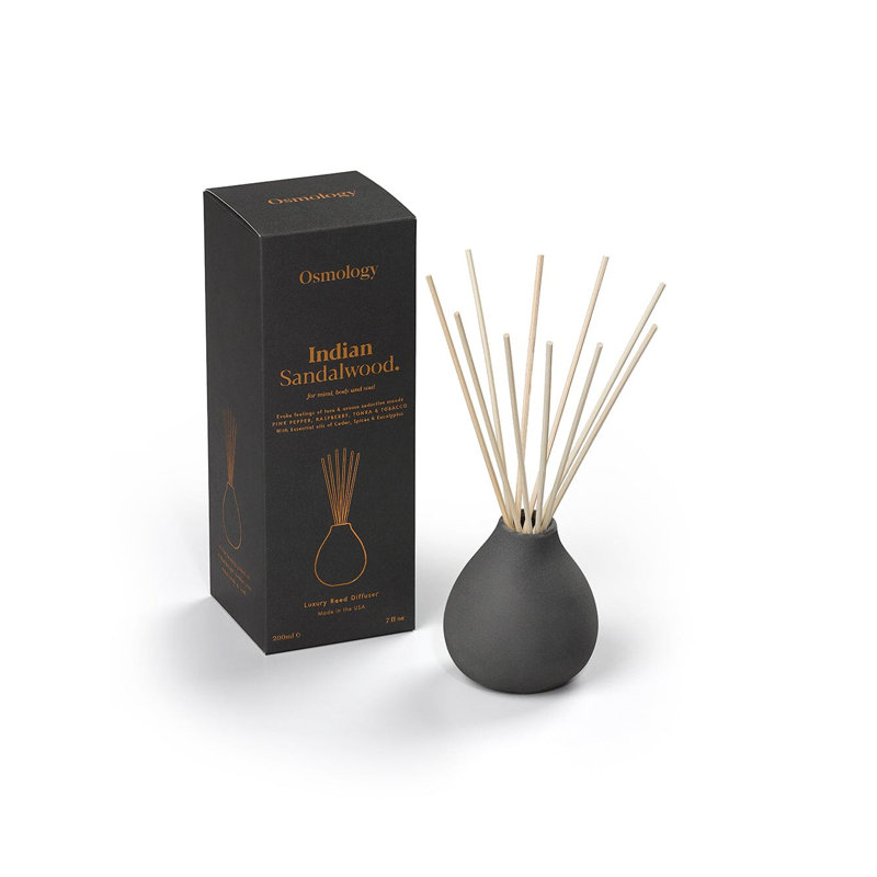 Diffuseur de roseaux indien en bois de santal - Poivre framboise et Tonka