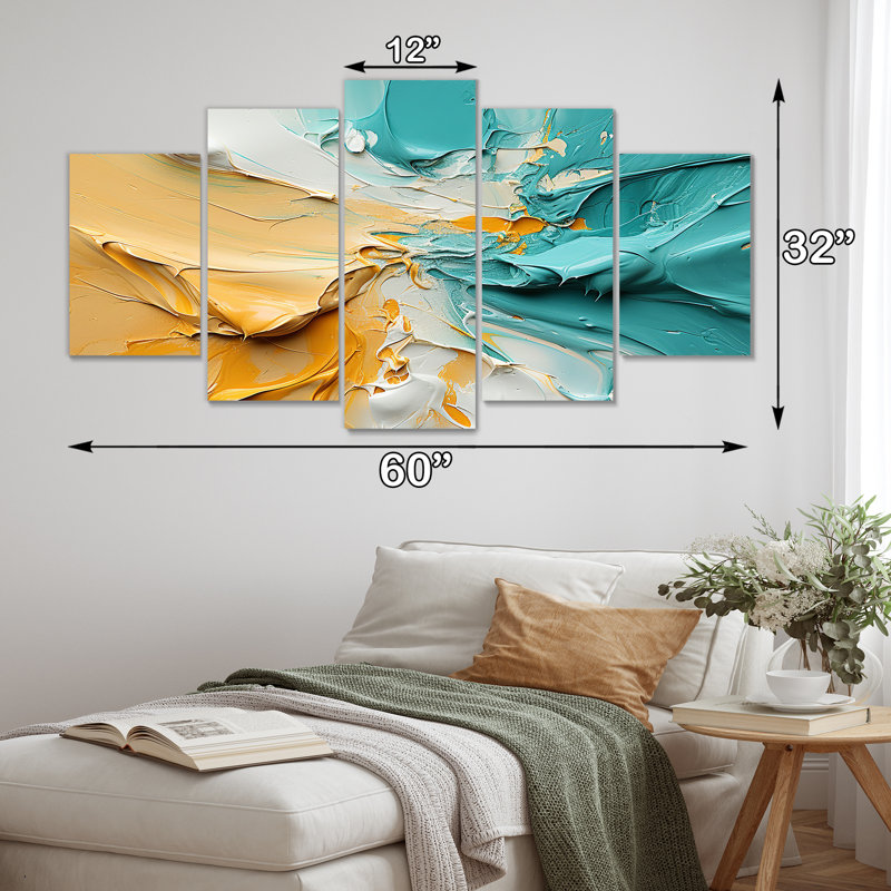 Ensemble de 5 décorations murales plage et océan Existentiel, H 32 po x l 60 po