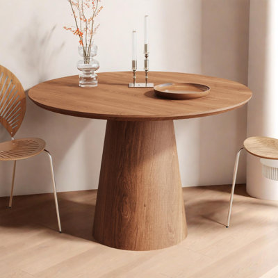 Table de salle à manger ronde moderne en bois 43 pouces Modern Minimalist
