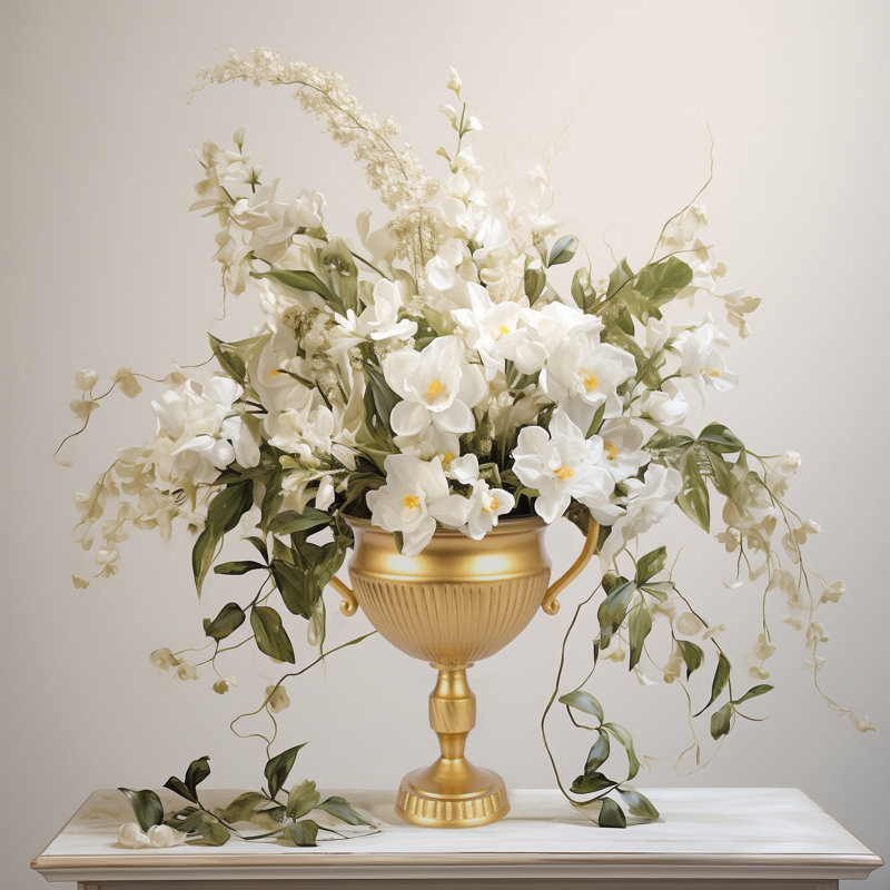 Starner Metal Table Vase, Gold