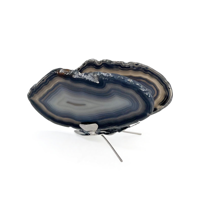 Figurine papillon Desriee, Noir / gris