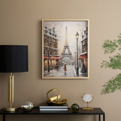 «Christmas Holiday Art DLXV», reproduction d'art encadrée - bois massif
