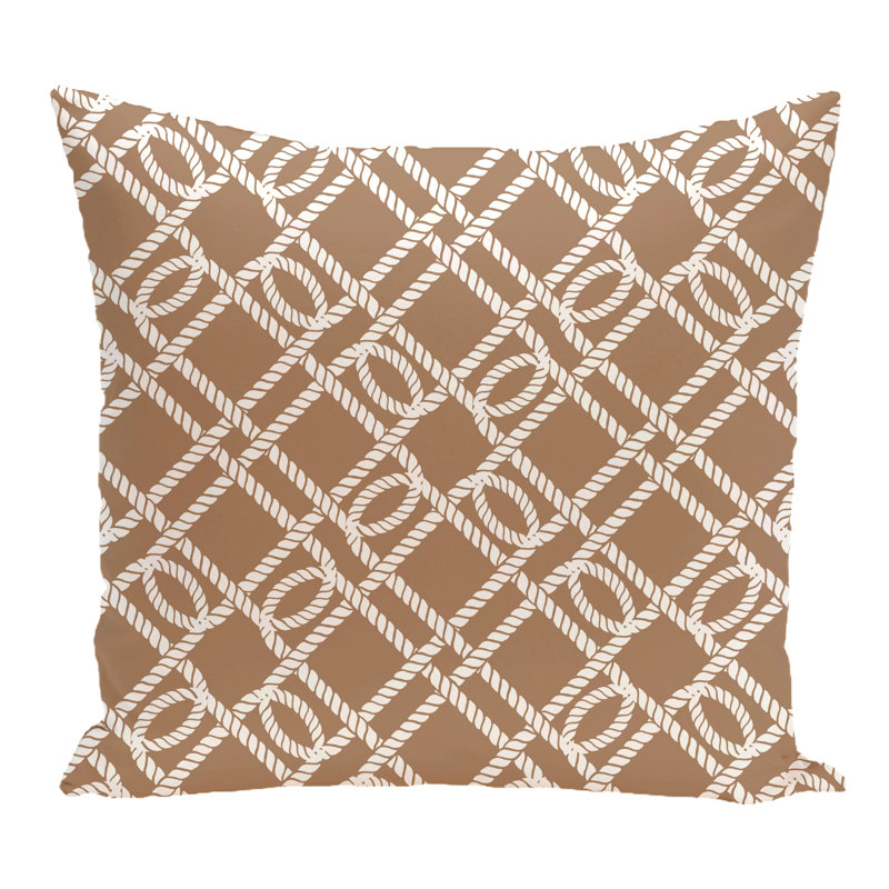 Housse de coussin et insert de coussin carré Outdoor, Beige / taupe, 16 po x 16 po