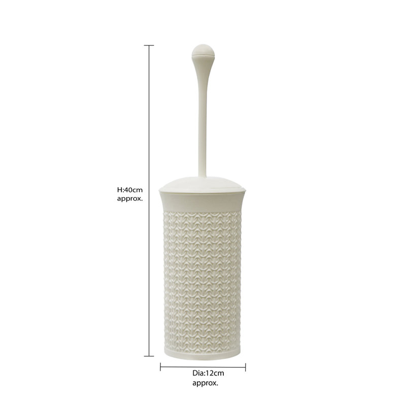  Free-Standing Toilet Brush and Holder, White