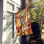 Chat en feuilles d'automne-112700476