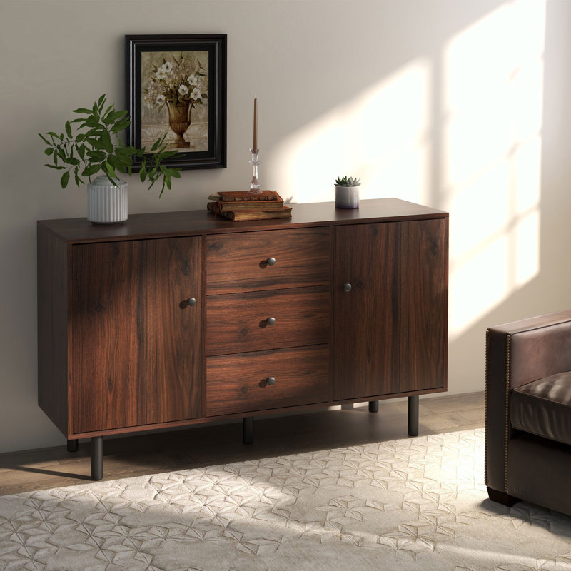 Storage Wood Console Table with 3 Drawers