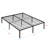 Queen Size Bed Frame, Heavy Duty Metal, Black, Easy & Silent Assembly, 1000 - Pound Support, Steel Slats For Even Under Storage, Bedroom And Guest Room, Connection Holes Metal Duty, Quick No Noise,