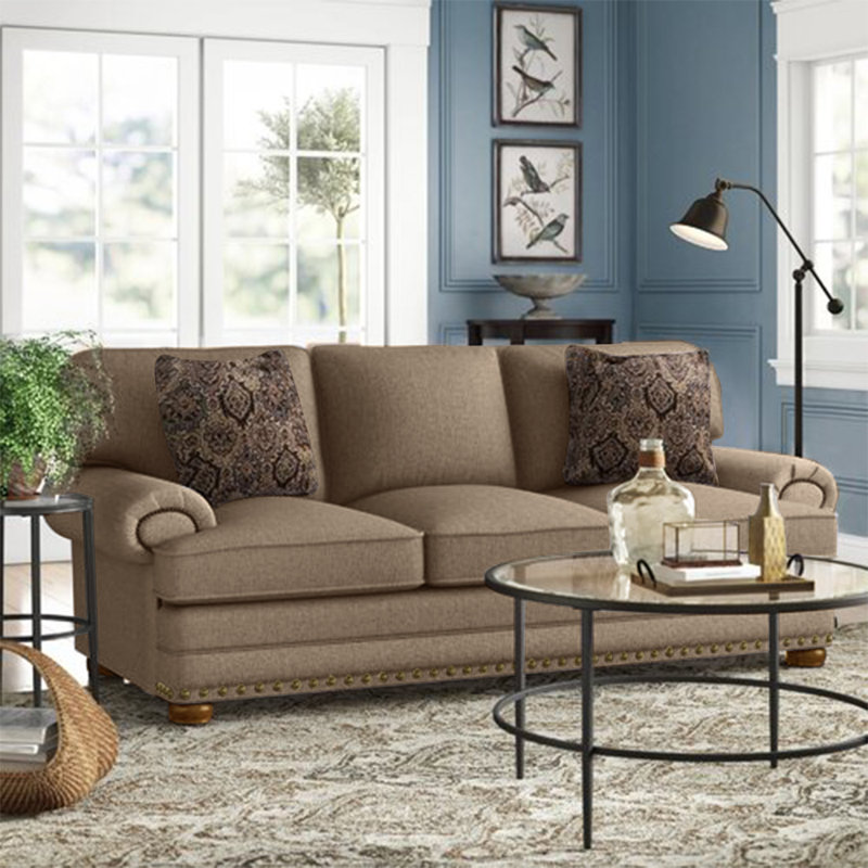 Schantz 94" Chenille Recessed Arm Sofa with Reversible Cushions, Java