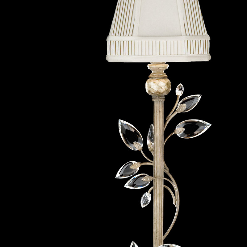 Crystal Laurel Buffet Table Lamp, Silver / Pewter