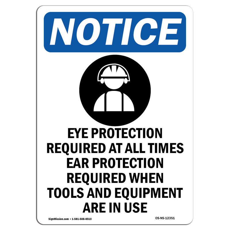 Eye Protection Required Sign