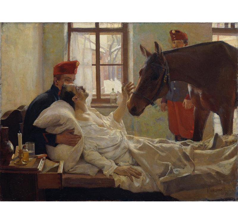 «A Dear visit a dernier visit» par Max Kurzweil - Art mural sur toile tendue avec châssis