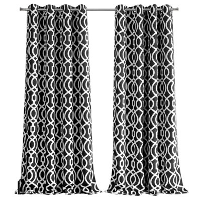 Panneau de rideau 84 "Trellis Black Out