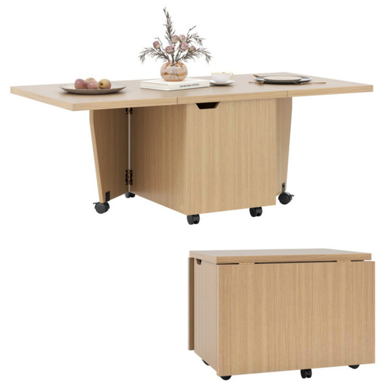 Table basse pliable avec armoire de rangement