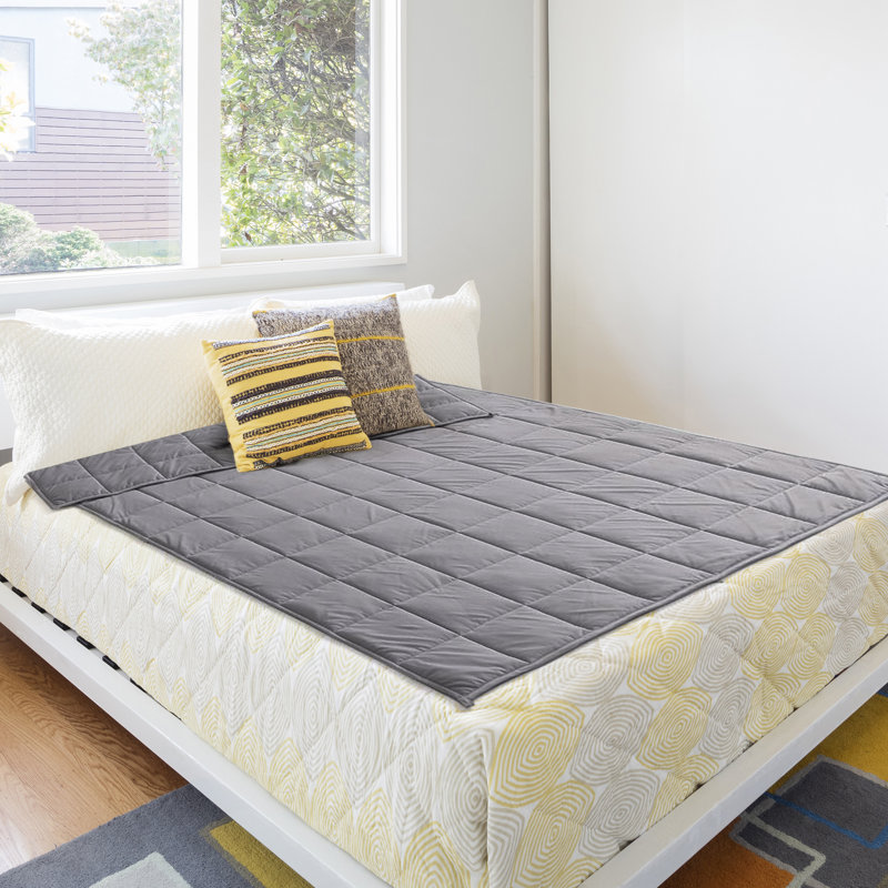 Box Stitch Heated Blanket