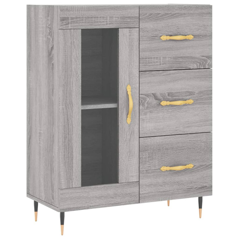 Roulston 1 - Door Standard Accent Cabinet, Grey Sonoma