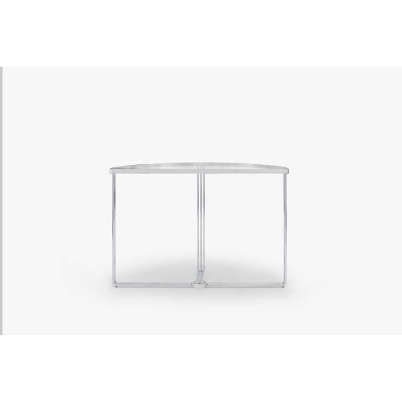 Ariss 109cm Glass Top Console Table, Smoked , Chrome 