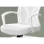 Chaise de bureau moderne à dossier moyen, ergonomique, filet blanc, métal, fonction pivotante réglable, hauteur, base en métal