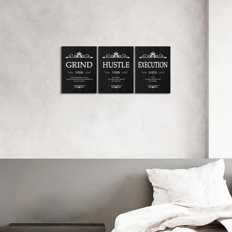 Motif décoratif, décoration murale inspirante, 3 pièces, décorations murales pour le bureau (12H x 16W)