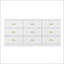 Commode 9 tiroirs Modern White