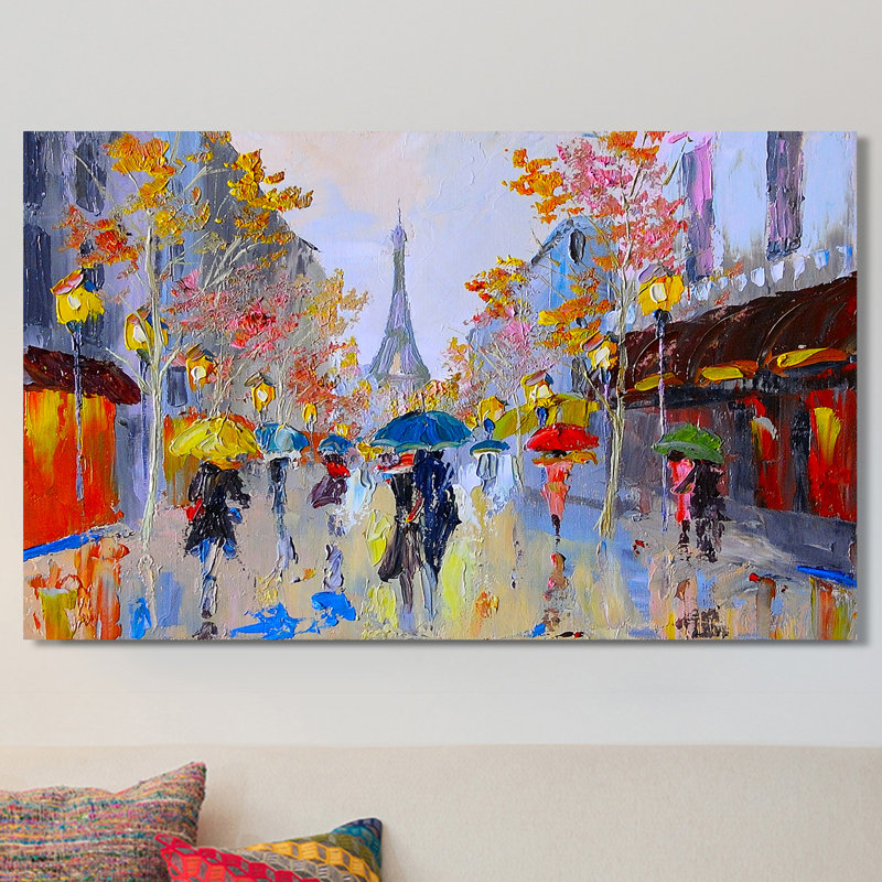 " Paris Stroll ", 24" H x 40" W x 1" D