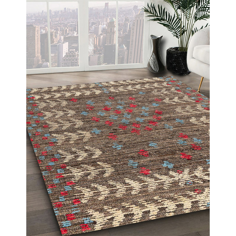 Tapis abstrait moderne 4837, Rond 8 pi