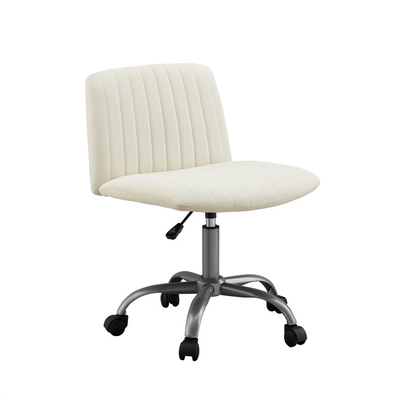 Morency Swivel Office Chair, Cream