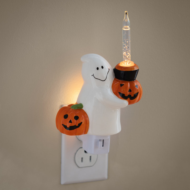 Jack-O-Lantern en céramique avec veilleuse Haunted House