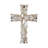 Natural & Distressed White Wooden Cross Wall Hanging 18x12