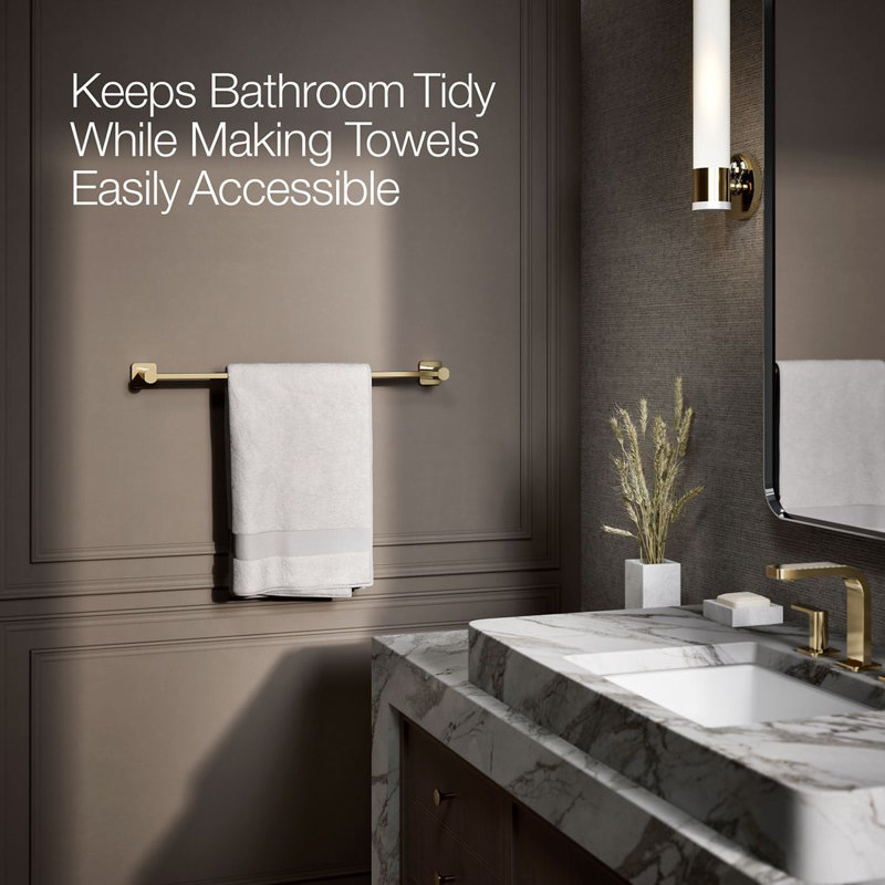 Parallel Towel Bar, Gold, 24"W