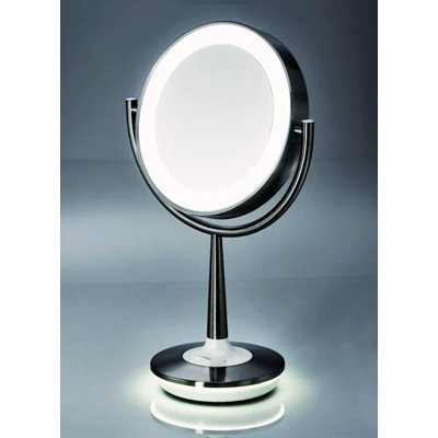 Cordless Make Up Mirror With Illuminated 1x And 10x Magnification Plus Night Light