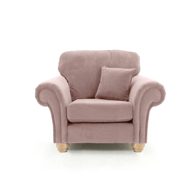 Foreston Velvet Sofa, 1, Dusky Pink