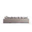 Ensemble de canapé d'angle élégant de couleur beige uni, 149,6 po x 74,0 po x 34,6 po | Structure en bois de hêtre, tissu 100% polyester, mousse 28 tons de gris doux | Comprend 3 coussins portables de 17,7 po x 17,7 po | Design scandinave élégant avec pieds en noyer