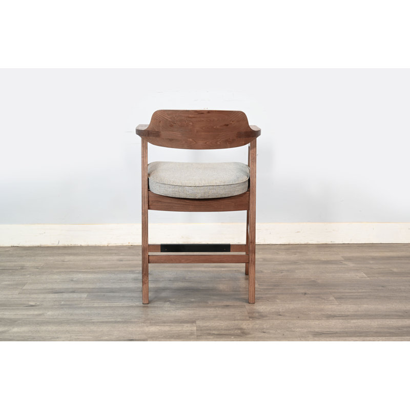  Wren Cushioned Counter Stool, Counter Stool (24" Seat Height), Gray, Brown
