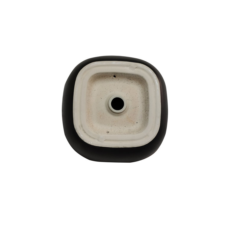 Altair 16.7'' Ceramic Square Bathroom Sink, Black