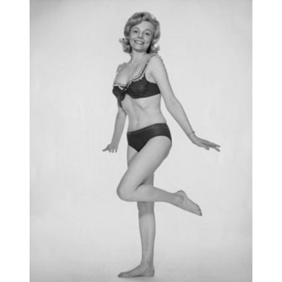 Posterazzi " Portrait Of Young Woman In Underwear Standing On One Leg "